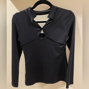 Anne Fontaine long sleeve cut out elegant shirt size M